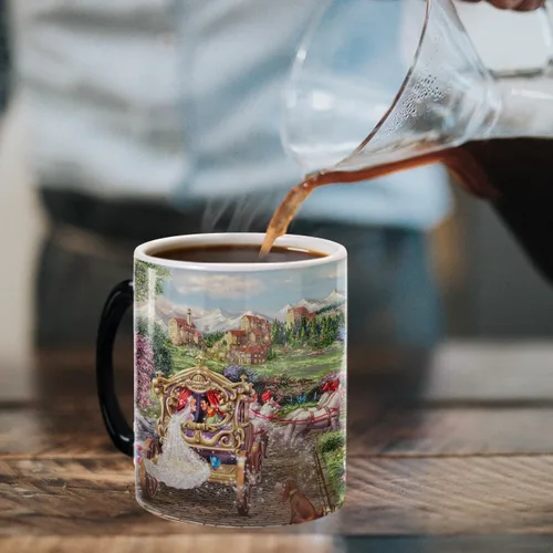 Miniatura 8 de Morphing Mugs Disney – Cenicienta Happily Ever After – Thomas Kinkade Studios – Una taza de cerámica que cambia de color de 11 onzas – Imagen