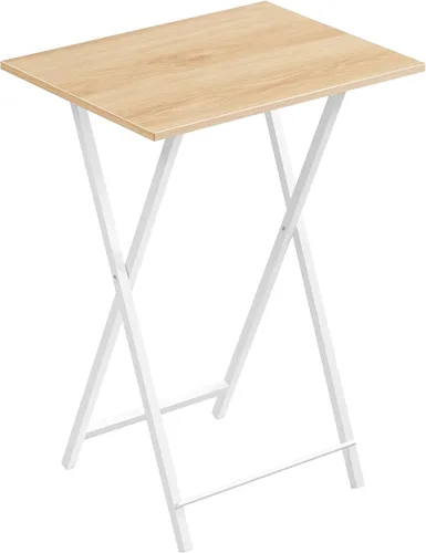 Miniatura 15 de HOOBRO - Mesa de Bandeja Plegable para TV, Mesa de Aperitivos Estable para Espacio Pequeño, Mesa Lateral de Sofá Portátil, Fácil Montaje
