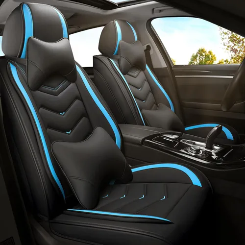 Miniatura 30 de ADERN Fundas de asiento de automóvil para Nissan Altima 2001-2026, funda de asiento de automóvil de piel de napa premium, elegantes fundas de Beige