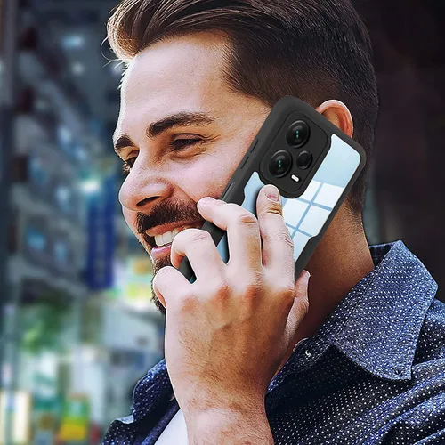 Miniatura 9 de CCSamll - Funda transparente para Xiaomi Redmi Note 12 Pro 5G con protector de pantalla, cuerpo completo, a prueba de golpes, delgada, cristal,