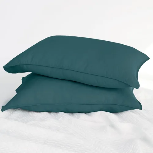 Miniatura 13 de Linen World - Juego de 2 fundas de almohada de lino, 20 x 30 pulgadas, tamaño estándar/Queen, fundas de almohada 100% lino natural francés, fundas