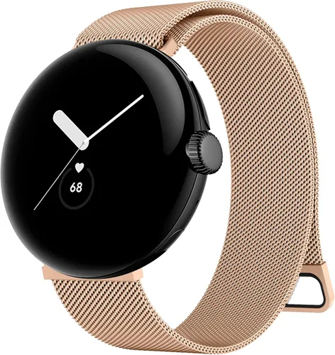Miniatura 9 de Correa de metal para Google Pixel Watch 1/2/3 de 1.614 in para mujeres y hombres, correa de repuesto ajustable de acero inoxidable