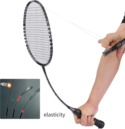 Miniatura 2 de Professional Badminton Rackets Set of 4 Sports Outdoor Backyard or Indoor Badminton Game Set with Shuttlecocks- Includes 4 Black Rackets, 12 Duck