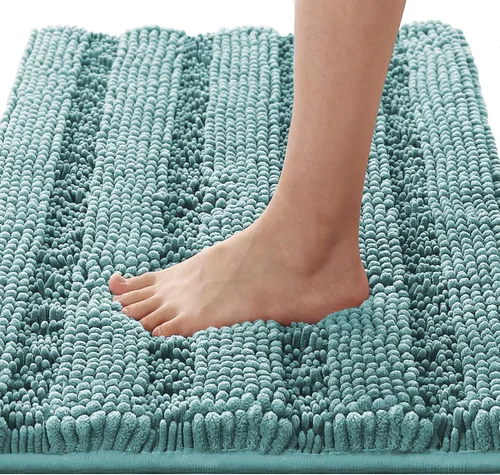 Miniatura 92 de H.VERSAILTEX - Alfombras de baño, juego de 2 piezas, alfombra de contorno para baño, juego de alfombras para inodoro, alfombra antideslizante
