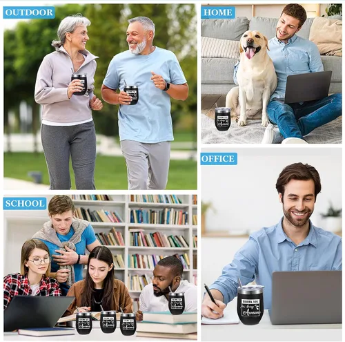 Miniatura 4 de Sieral Regalos de Agradecimiento "Thank You for Being Awesome" Vaso de Vino Aislado para Empleados Regalos de Apreciación para Mujeres, Hombres