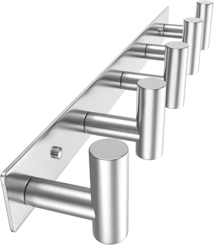 Miniatura 25 de VAEHOLD Ganchos de Pared para Abrigos Montados en Pared, Perchero con 6 Ganchos Dobles para Colgar Toalla Sombrero Abrigo Bata Bolsa Llave para Baño