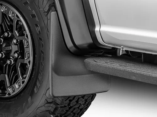 Miniatura 2 de WeatherTech Guardabarros personalizado sin taladro para Ford F-150 Raptor, par delantero (110150), color negro