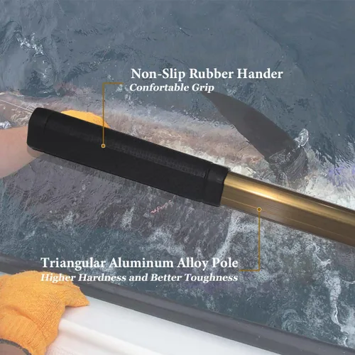 Miniatura 8 de Dutiplus Caña de pescar telescópica con dientes de 1~5, arpón de pesca de mar y hielo con barbas, lanza de pesca para caza de peces, ranas, topos