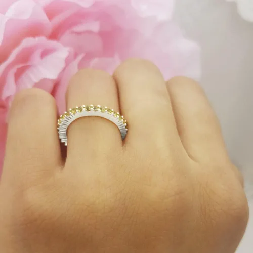 Miniatura 3 de Dazzlingrock Collection Anillo apilable de oro de 14 quilates de 1,00 quilates (quilates)