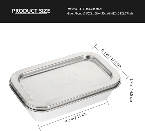 Miniatura 8 de Cabilock Mantequillera ancha con tapa para mantequilla con suministro de cocina de acero inoxidable 304 para el hogar