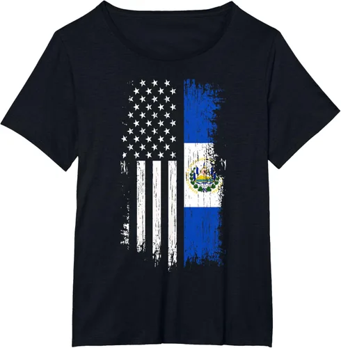 Miniatura 36 de Camiseta de la bandera de Estados Unidos salvadoreño - Camiseta de El Salvador USA