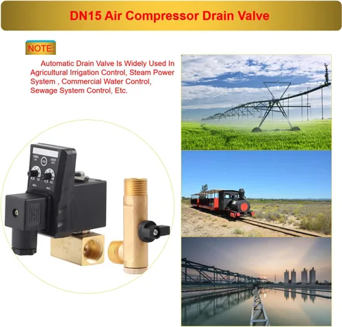 Miniatura 3 de Válvula de drenaje automática G1/2 AC230v,Válvula de drenaje del compresor de aire DN15,Operación automática y diseño programable