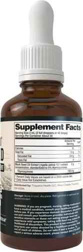 Miniatura 8 de Aceite de semilla negra líquido 5% Timoquinona - TQ-Advanced® Alta potencia - 100 mg por porción - Concentrado 15:1 de extracto de Nigella