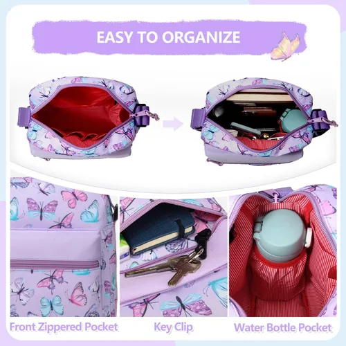 Miniatura 3 de VASCHY Bolso cruzado para niñas, ligero y pequeño, bolso de hombro tipo mensajero, regalo para preadolescentesadolescentes y niños pequeños