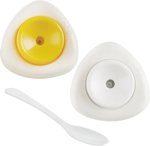 Perforadores de huevos para huevos crudos, herramientas separadoras de huevos para huevos duros, perforadores de huevos simples con pasador Blanco -