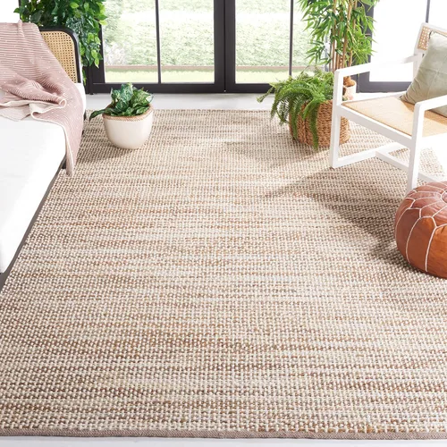Miniatura 17 de SAFAVIEH Lasa Collection - Alfombra de área de 9 x 12 pies, color beige, diseño de flecos sólidos, no desprende pelusa y de fácil cuidado, ideal
