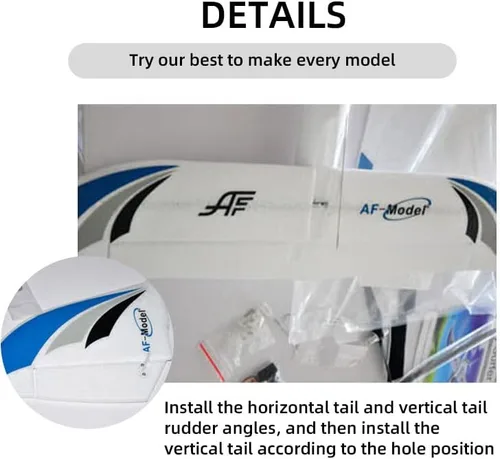 Miniatura 5 de NOBRIM Avión RC Sky Surfer 55.118 in 55inch Envergadura EPO FPV Planeador Entrenador RC Avión Versión PNP (azul)