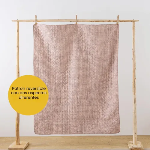 Miniatura 5 de SLPR Manta de Tiro Acolchada de Algodón, 50" x 60" Colcha de Retazos Floral Estilo Granja, Manta de Tiro de Retazos Shabby Chic Colcha de Regazo