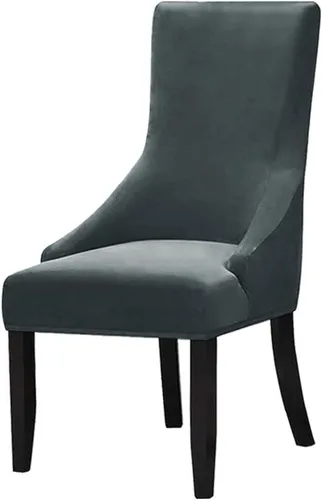 Miniatura 35 de Juego de 1 fundas elásticas para silla con respaldo de ala, protector reutilizable para silla de brazo, protector lavable para silla de comedor