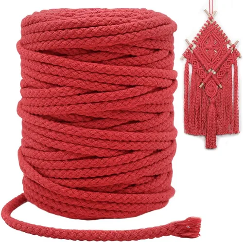 Miniatura 11 de Tenn Well Cordón de macramé de 0.197 in, cuerda de algodón trenzada de 165 pies para colgar plantas de macramé, para colgar en la pared, cuerdas