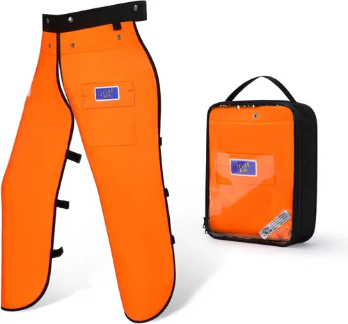 Miniatura 16 de Chaps para motosierra con cinturón ajustable y bolsillo, equipo de protección forestal