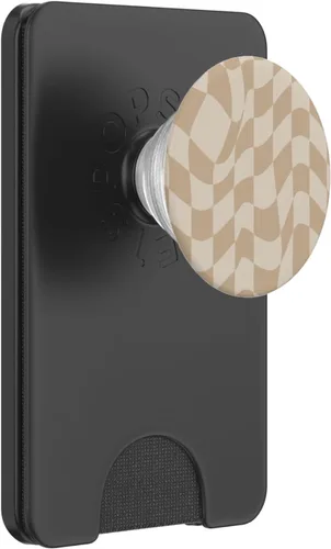 Miniatura 7 de PopSockets de cuadros clásicos beige neutro con diseño de cuadros