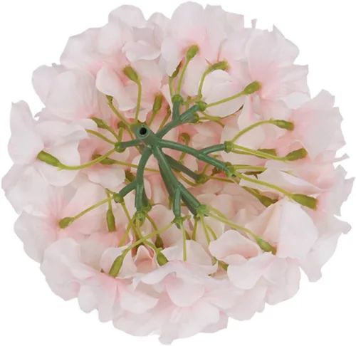 Miniatura 3 de Cabezales artificiales de hortensias de seda para decoración de bodas caseras, 10 unidades Rosa bebé