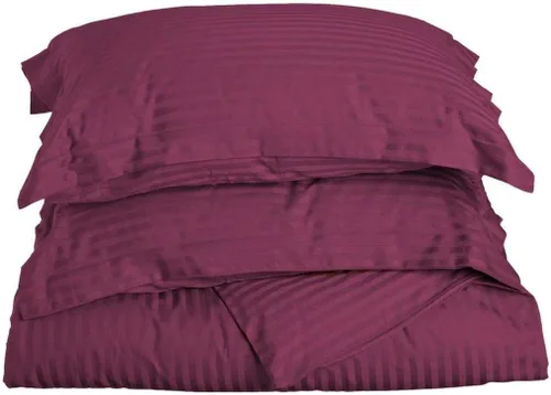 Miniatura 28 de LaxLinen Juego de funda de edredón de 3 piezas (1 funda de edredón con 2 fundas de almohada) 100% algodón de calidad suave, con cierre