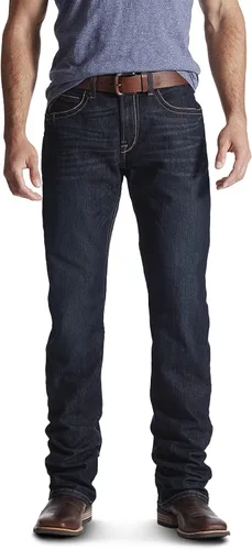 ARIAT Rebar M4 Slim Fit DuraStretch - Jeans de pierna recta para hombre, corte ceñido, color negro, talla 36W x 32L