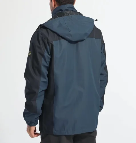 Miniatura 3 de MAGCOMSEN Mens Hooded Windproof Water Resistant Rain Jacket Windbreaker 5 Pockets for HikingFishingRuning