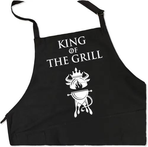 Miniatura 12 de ApronMen - Funny Apron For Men - BBQ Gifts for Men & Unique Gifts for Fathers - Mens Black Aprons for Grilling Amigo con la comida
