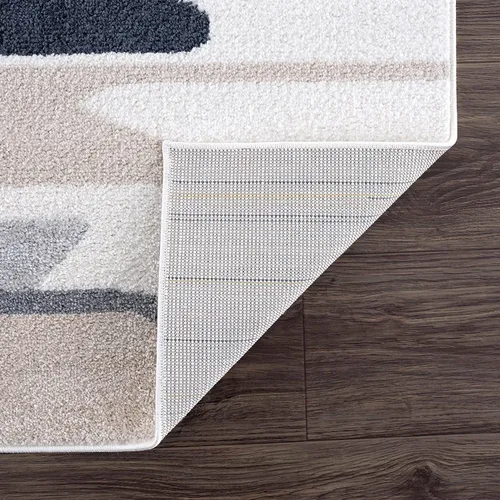 Miniatura 7 de Abani Rugs - Alfombra de área de línea de pintura neutra contemporánea, de 6 x 9 pies, color crema y gris, alfombra superior resistente a las manchas