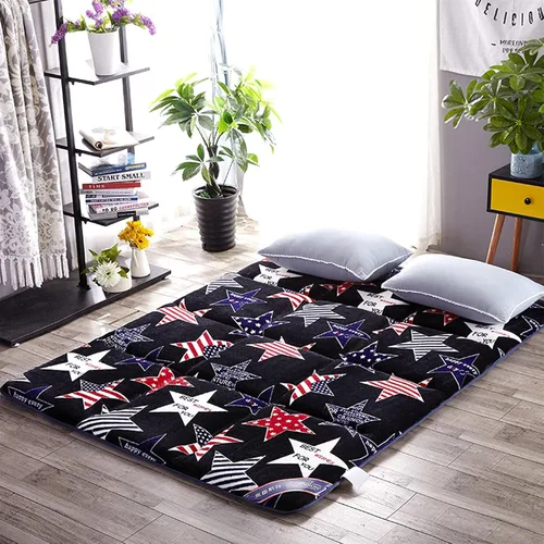 Colchón de futón japonés tatami, colchón grueso de franela plegable para dormitorio de estudiantes, tatami, colchón individual y doble, almohada