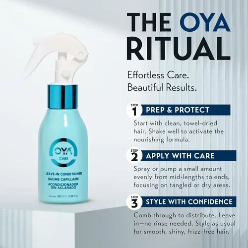 Miniatura 8 de OYA Spray acondicionador sin enjuague – desenreda, desencrespamiento e hidrata – Para cabello natural, teñido y encrespado – Aceite de argán