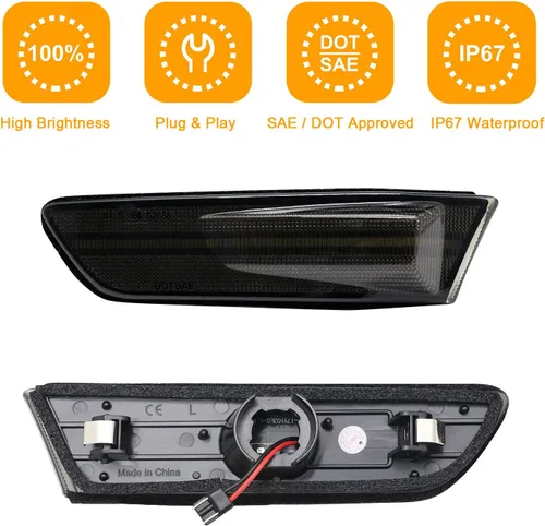Miniatura 7 de Luces LED de señalización de giro laterales compatibles con G35 2D Coupé 2003-2007 / para Skyline V35 Coupe 2002-2007, lámparas de marcadores