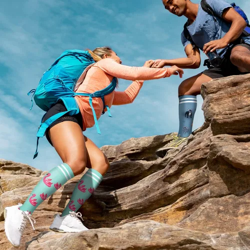 Miniatura 3 de Calcetines médicos de compresión de cobre para mujeres y hombres (6 pares), el mejor apoyo para correr, atletismo, enfermería, viajes