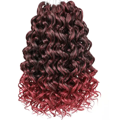 Miniatura 32 de Unionbeauty - Paquete de 8 mechones rizados con ganchillo GoGo, rizos de agua para mujer negra, rizos de playa, extensiones de cabello rizado 1b#
