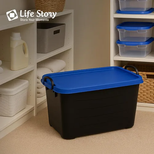 Miniatura 5 de Life Story - Paquete de 6 contenedores apilables de almacenamiento resistentes, organizador para el hogar de 55 cuartos, contenedores versátiles