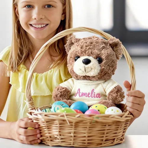 Miniatura 2 de Oso de peluche personalizado con nombre personalizado, relleno perfecto para canasta de Pascua, regalos únicos para el día de San Valentín