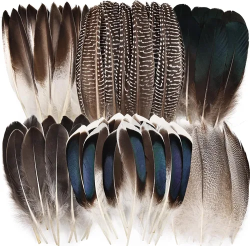 Miniatura 10 de iHUFeather 120 plumas de faisán naturales a granel, 10 estilos de plumas mixtas para manualidades, manualidades, sombreros, arreglos florales, boda