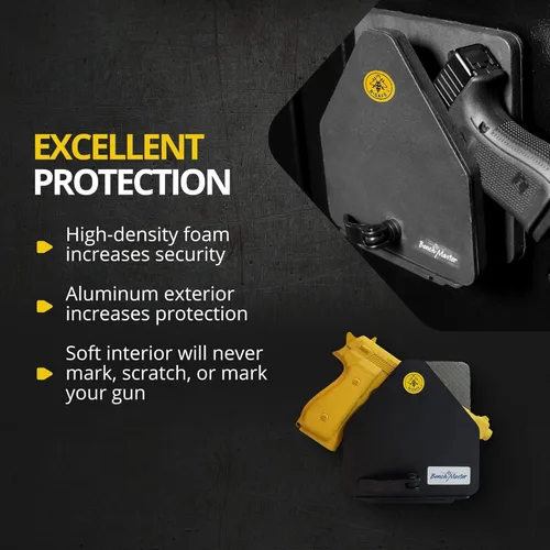 Miniatura 5 de BenchMaster Estante vertical para pistolas, almacenamiento seguro para pistolas, con capacidad para 2 a 12 pistolas, organizador seguro para armas
