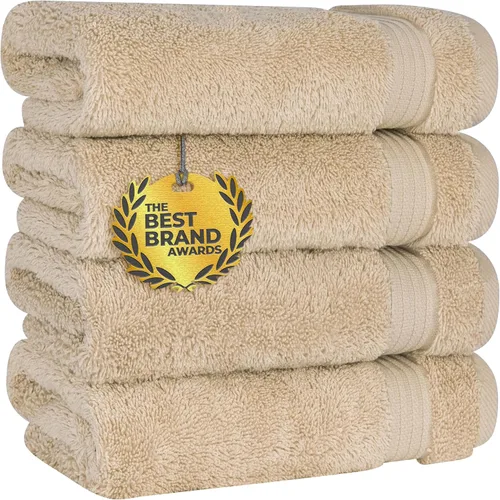 Miniatura 52 de Cotton Paradise - Juego de 4 toallas de mano para baño, 100% algodón turco, toallas suaves y absorbentes para la cara, toallas de mano color gris
