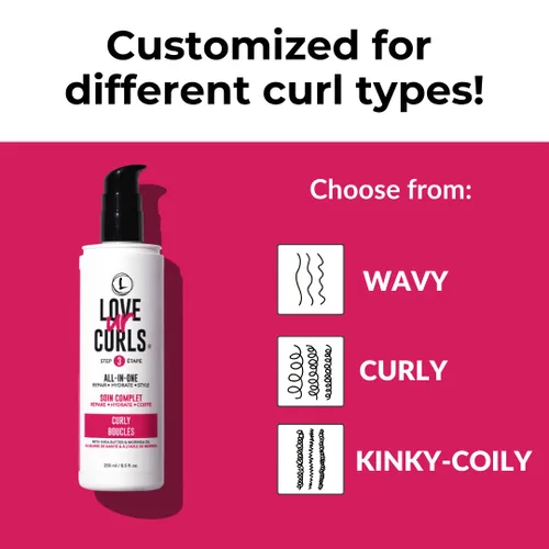 Miniatura 2 de Love Ur Curls - Champú, Acondicionador, Estilizador Todo en Uno para el Cabello Rizado para reparar, definir e hidratar el cabello y Gel de Musgo