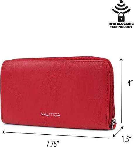 Miniatura 4 de Nautica Bulk Cargo - Cartera con cremallera para mujer rojo Fuego Red NA