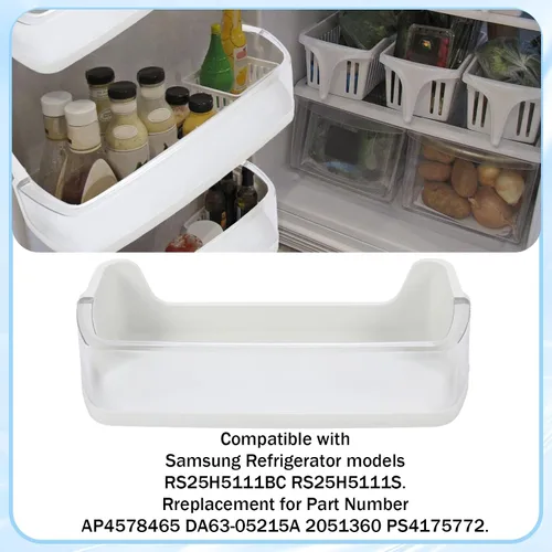 Miniatura 4 de HECASA DA97-08348A RS25H5111BC RS25H5111SR Estante para puerta de refrigerador compatible con refrigerador Samsung AP4578465 DA63-05215A 2051360 1