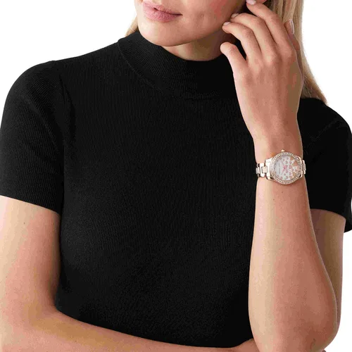 Miniatura 8 de Michael Kors Reloj de cuarzo Liliane para mujer con correa de acero inoxidable