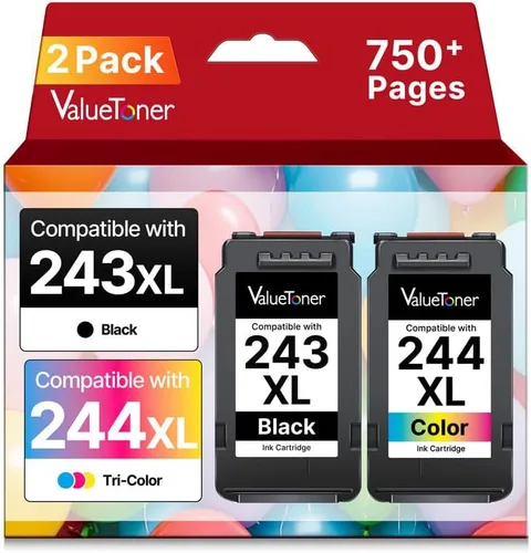 PG243XL CL244XL - Cartuchos de tinta compatible con Canon 243 y 244 para Canon Ink 245 y 246, funciona con Pixma MX490 MG2522 MX492 MG2520 TR4520