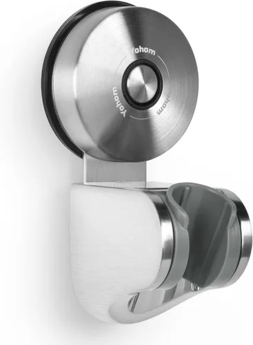 YOHOM Soporte de cabezal de ducha con ventosa, soporte de ducha de mano, soporte ajustable para manguera de ducha al vacío, boquilla rociadora, clip