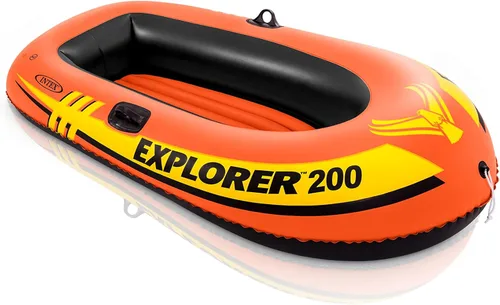 Serie de botes inflables INTEX Explorer: Cámaras de aire duales – Cerraduras de remo soldadas – Mangos de agarre – Cuerda de arco – Diseño deportivo