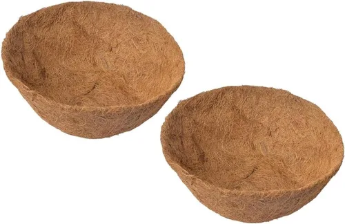 Miniatura 5 de 3 forros redondos de coco de 10 pulgadas, cesta colgante 100% natural de repuesto de fibra de coco para jardín, maceta, verduras y hierbas